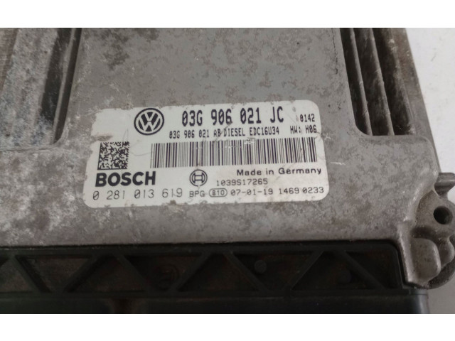 Блок управления двигателя 03G906021LD Skoda Octavia Mk2 (1Z)