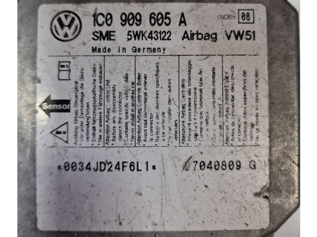 Блок подушек безопасности 1C0909605A, 5WK43122   Volkswagen Transporter - Caravelle T5