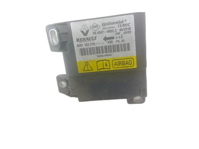 Блок подушек безопасности 8201163278, 8201163278 Dacia Sandero