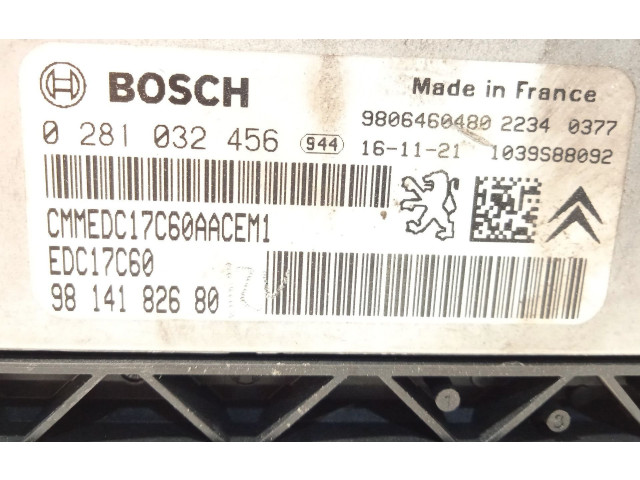 Блок управления двигателя 9814182680, 9806460480   Citroen Berlingo    