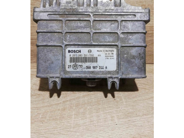 Блок управления двигателем Блок управления 3A0907311A, 0261203591 Volkswagen Golf III
