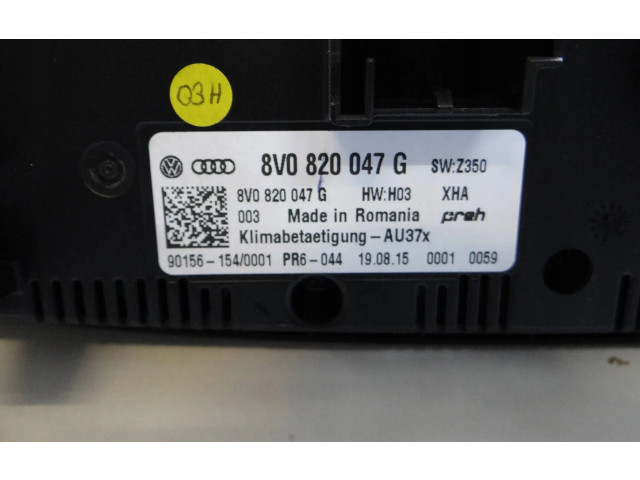 Блок управления климат-контролем 8V0820047G, 8V0820047G   Audi Q2 