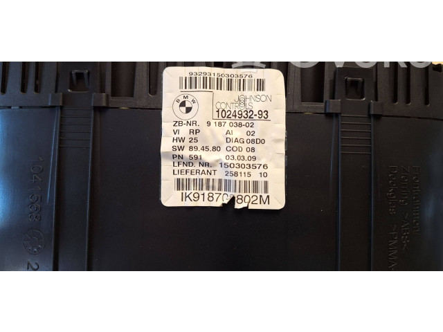 Přístrojová deska BMW 1 E81 E87 2009 918703802, 150303576