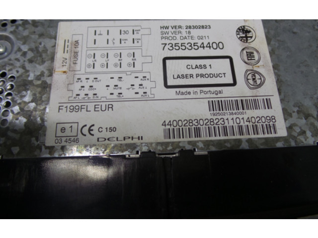 Pojistková skříňka Радио/ проигрыватель / навигация Fiat Punto Evo 2010