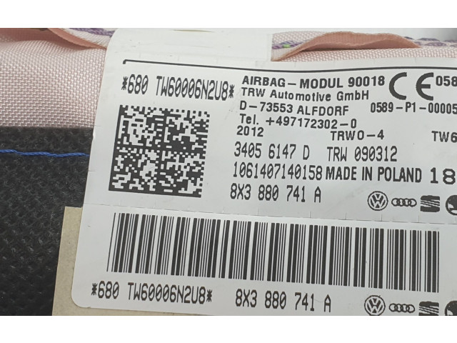 Боковая подушка безопасности 8X3880741A, 8X3880741A   Audi A1