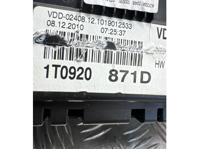 Панель приборов 1t0920871d   Volkswagen Touran II       