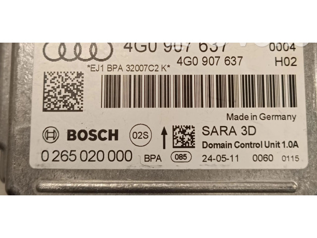 Блок управления надувных подушек 0265020000, 4G0907637 Audi A6 S6 C7 4G