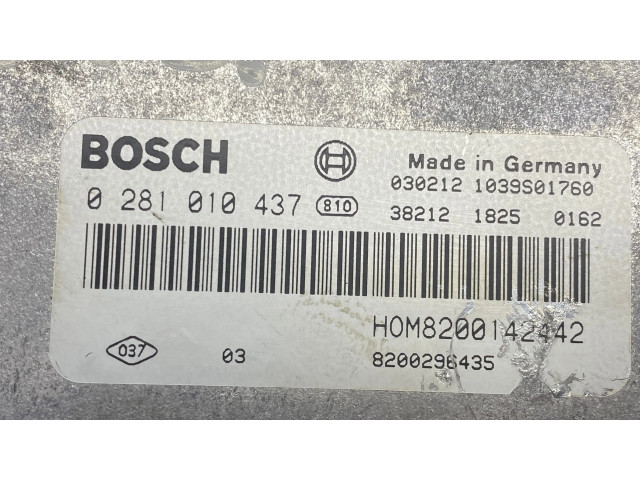 Řídící jednotka 0281010437, 8200296435 Mitsubishi Carisma 2003