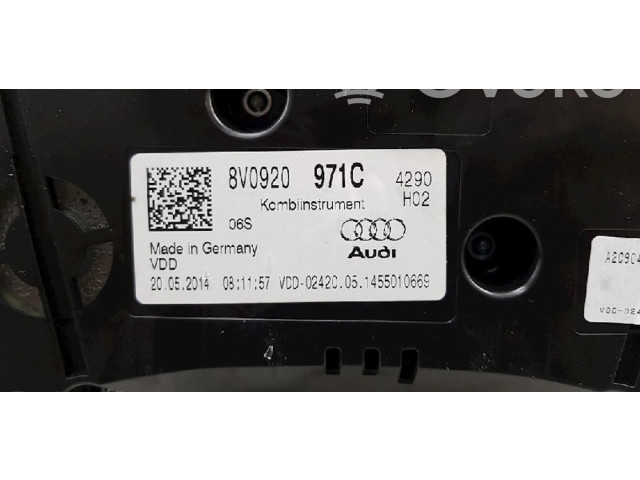 Přístrojová deska  Audi A3 S3 8V 2014 8V0920971C, 8V0920971C  