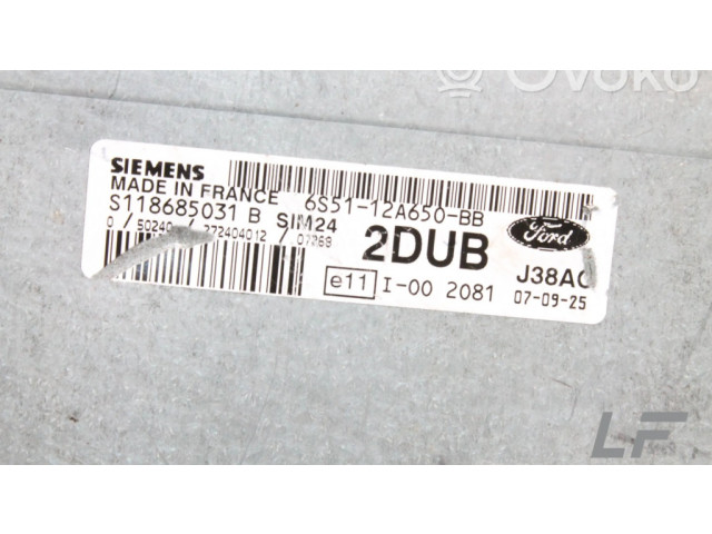 Блок управления двигателя 6S5112A650BB   Ford Ka