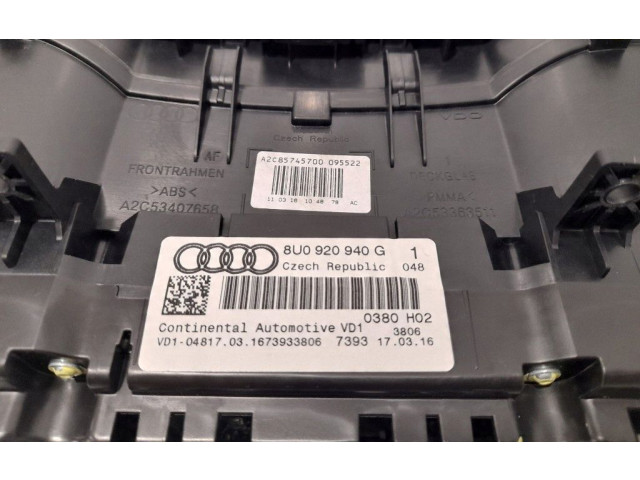 Панель приборов 8U0920940G, 8U0920940G Audi Q3 8U