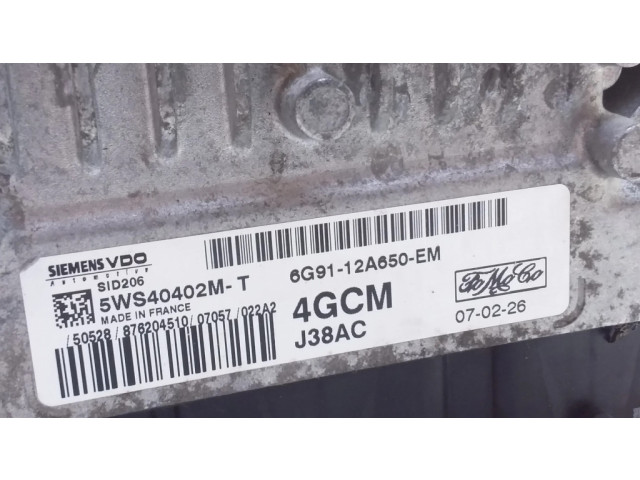 Блок управления двигателя 6G9112A650EM, 5WS40402MT Ford Galaxy