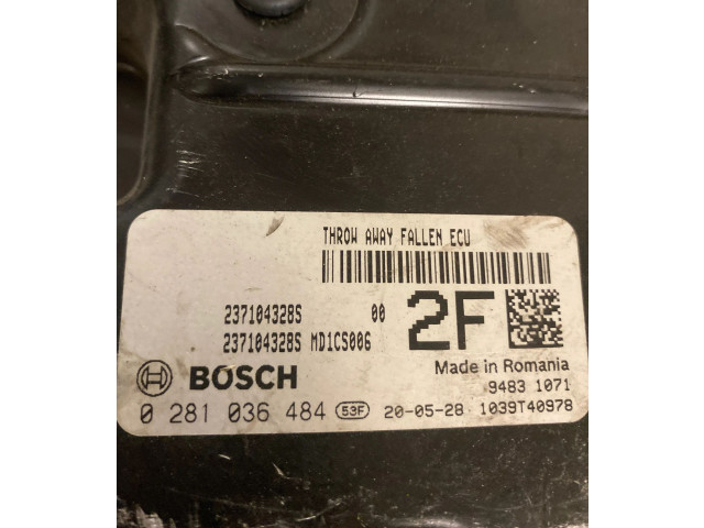 Блок управления двигателем Блок управления 237104328S, 0281036484 Dacia Duster II