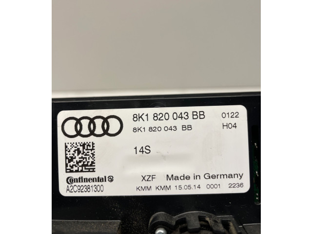 Блок управления климат-контролем 8K1820043BB, A2C92381300 Audi A4 Allroad B8