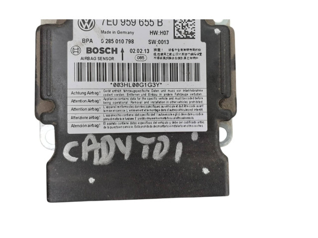 Блок подушек безопасности 7E0959655B, 0285010798   Volkswagen Caddy