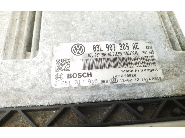 Блок управления двигателя 03L907309AE, 0281017946   Volkswagen PASSAT B7