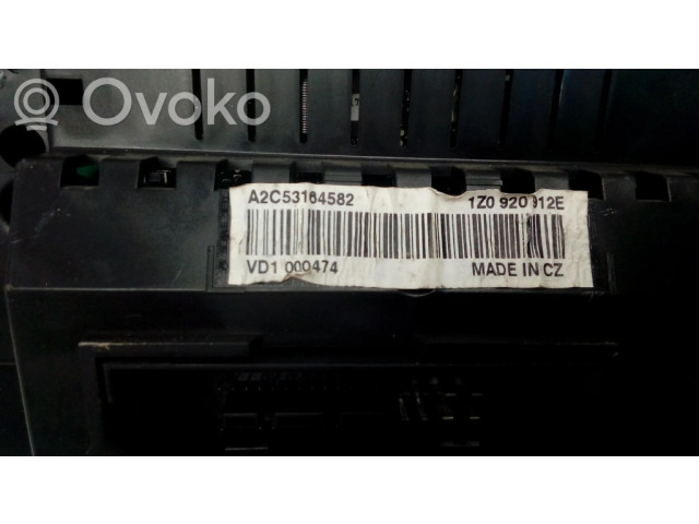 Панель приборов A2C53164582, 1Z0920912E Skoda Octavia Mk2 (1Z)
