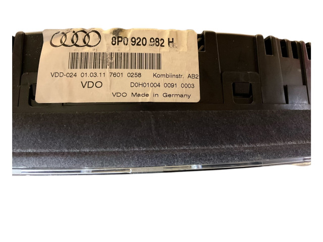 Панель приборов 8P0920982H Audi A3 S3 A3 Sportback 8P