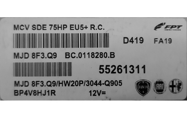 Řídící jednotka 55261311, BC.0118280.B   Fiat Fiorino 2014