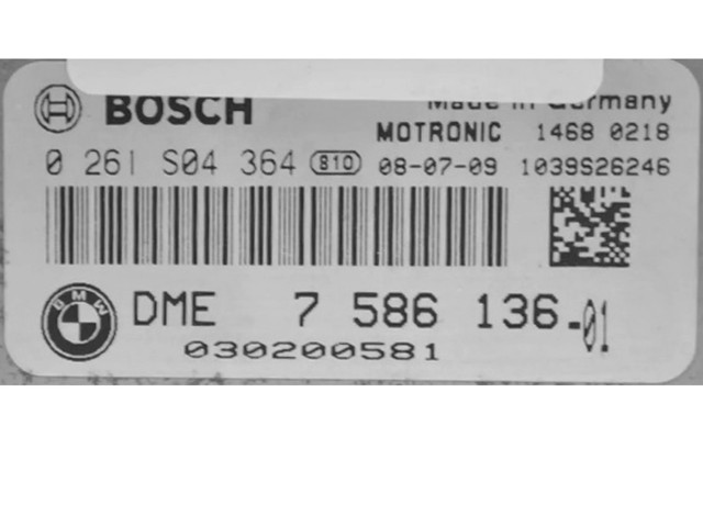 Блок управления двигателем ECU DME7586136, 0261S04364 Mini One - Cooper Cabrio R52