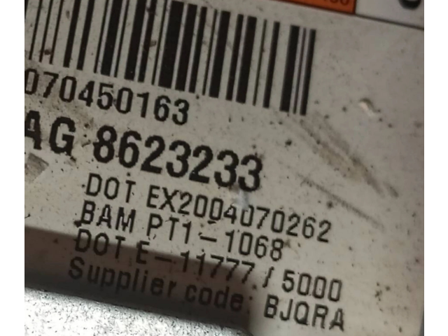 Надувная подушка для пассажира 607561400, 8623233   Volvo V70