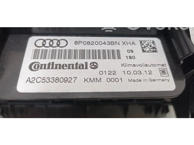 Блок управления климат-контролем 8P0820043BN   Audi A3 S3 A3 Sportback 8P