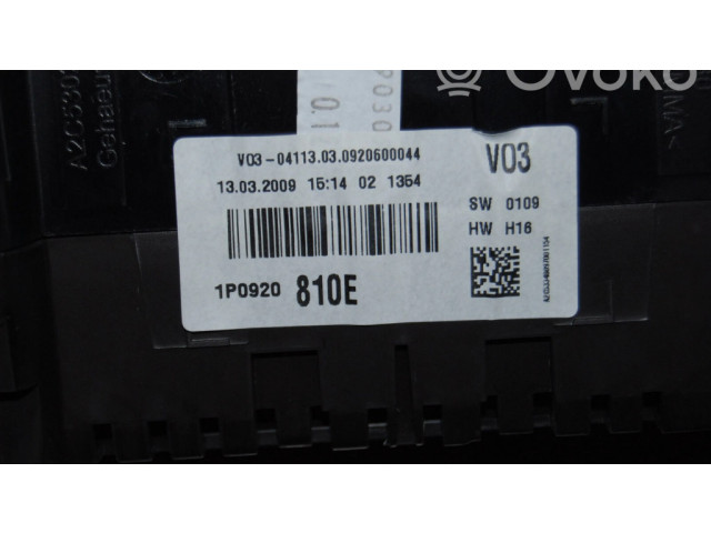 Přístrojová deska  Seat Leon (1P) 2009 1P0920810E  