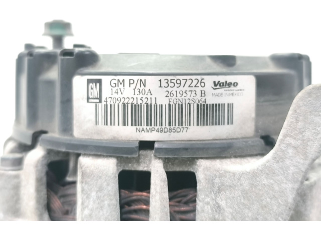 Генератор 13597226, 2619573B   Buick Encore I      