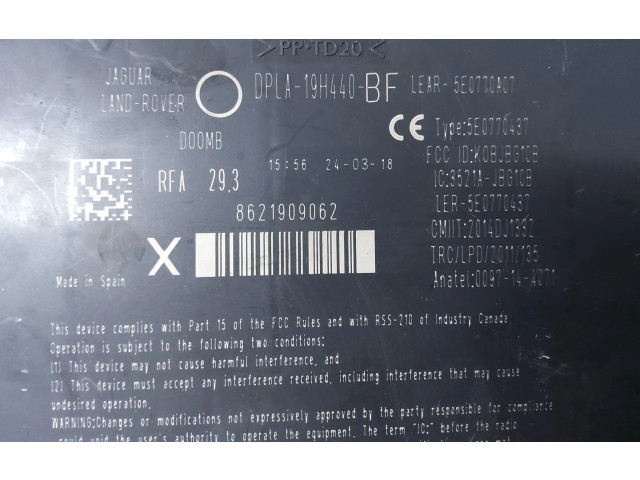 Блок управления DPLA19H440BF, 5E0770A07 Jaguar XJ X351