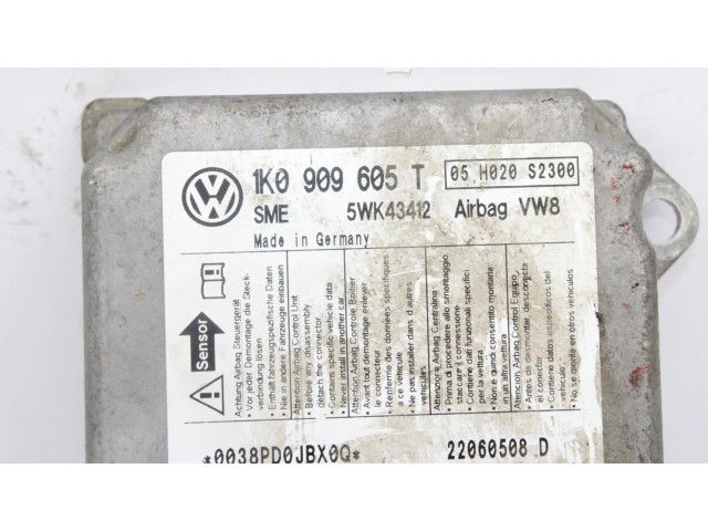 Блок подушек безопасности 1K0909605T Volkswagen Jetta V