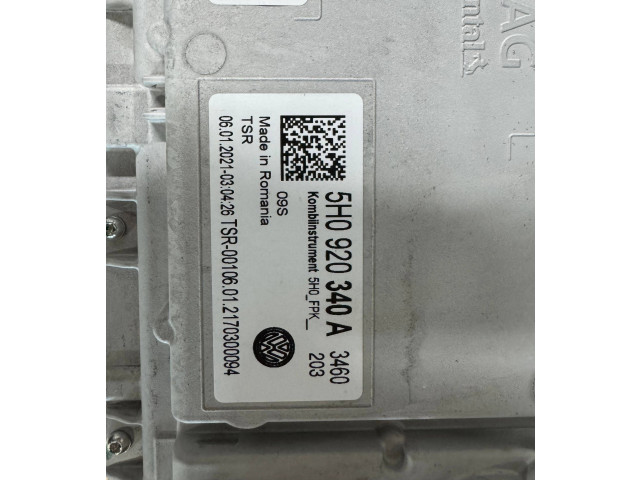 Панель приборов 5H0920340A, 2170300094 Volkswagen Golf VIII