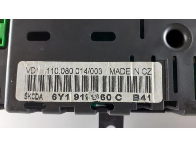 Přístrojová deska Skoda Fabia Mk1 (6Y) 2004 6Y1919860C, E509E346410U176