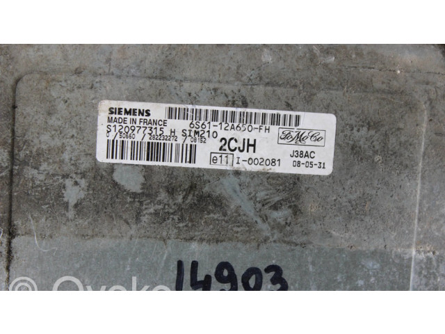 Řídící jednotka 6S6112A650FH, S120977315H Ford Fiesta 2006