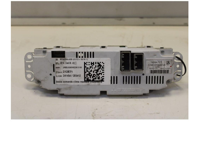 Блок управления климат-контролем 7820A722 Mitsubishi ASX