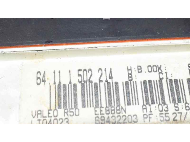 Блок управления климат-контролем 64111502214, 64111502214   Mini One  Cooper R50  53