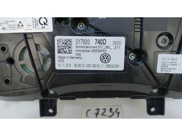 Панель приборов 517920740D, 517920740D   Volkswagen Golf Sportsvan       