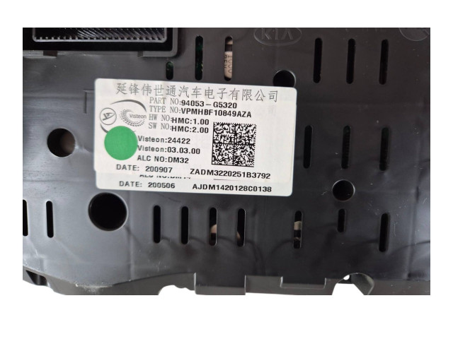 Панель приборов 94053-G5320, ZADM3220251B3792   KIA Niro       