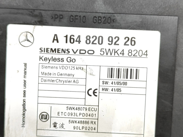 Блок управления A1648209226, 5WK48204   Mercedes-Benz GL X164