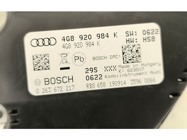 Přístrojová deska Audi A6 S6 C7 4G 2015 4G8920984K