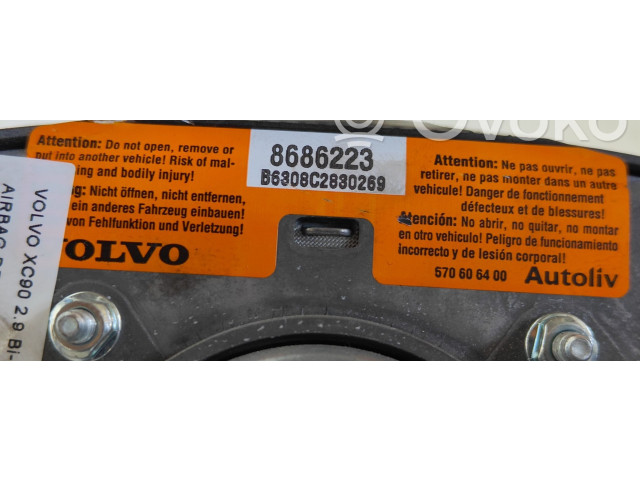 Подушка безопасности водителя 8686223 Volvo XC90