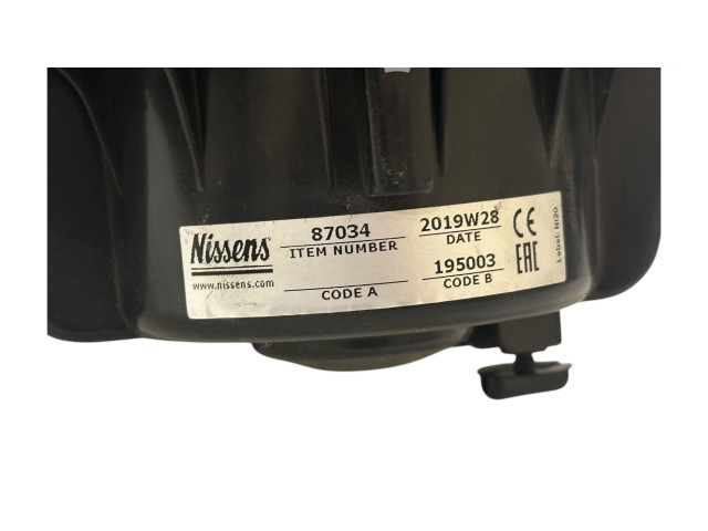 Вентилятор печки    87034, 2019W28   Volkswagen Caddy