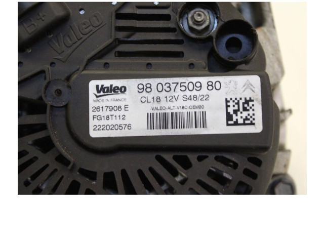 Генератор 9803750980   Peugeot Partner III      