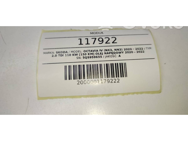 Блок комфорта 5QS959655   Skoda Octavia Mk4   