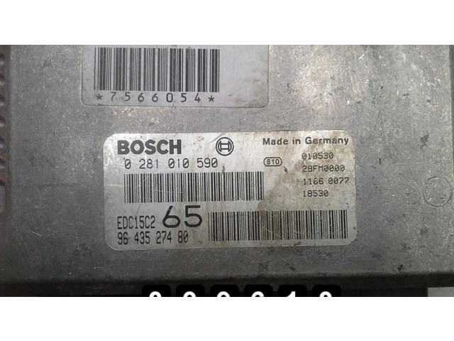Řídící jednotka 0281010590 Peugeot 406 2001