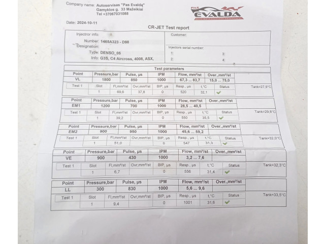 Форсунка 1465A323 Mitsubishi ASX