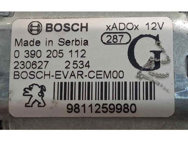 Двигатель стеклоочистителя заднего стекла 9811259980, 0390205112 Citroen C3