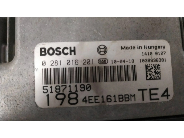 Блок управления двигателя 0281016201   Fiat Bravo