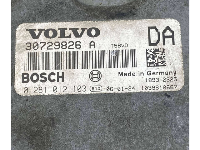 Блок управления двигателя 30729826, 1039S10667 Volvo S60