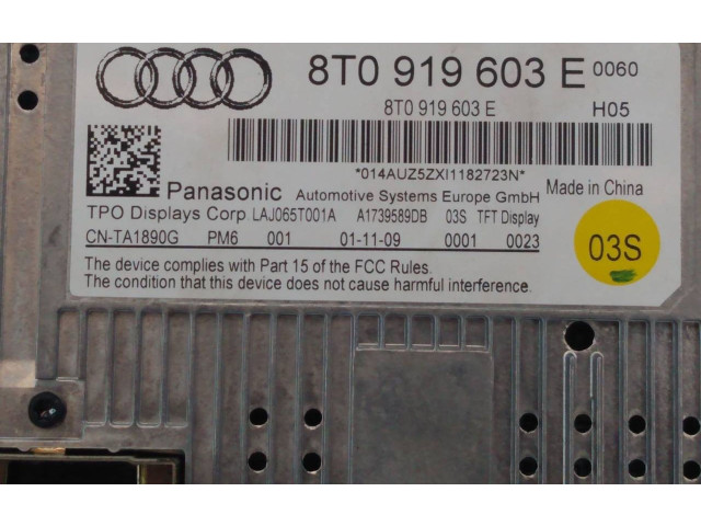 Дисплей    8T0919603E, E2-A1-9-7   Audi Q5 SQ5