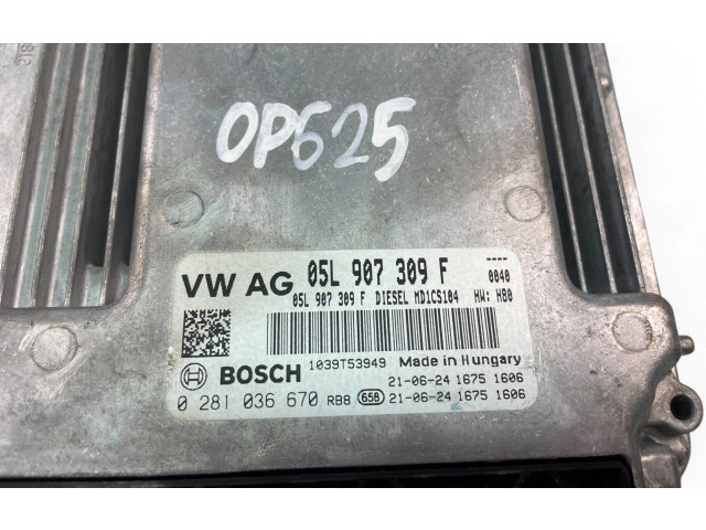 Řídící jednotka 05L907309F, 0281036670 Volkswagen Transporter - Caravelle T6 2018